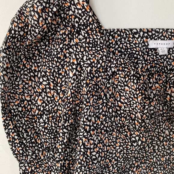 Topshop corset blouse in animal print crop Top , Size 8, NWT - Picture 8 of 14